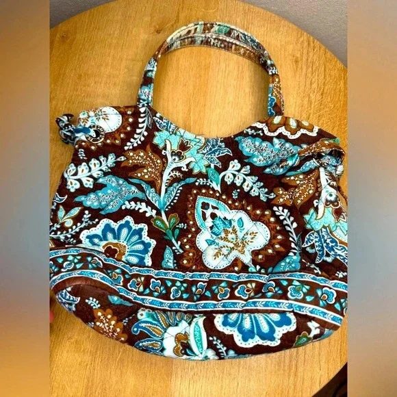 Vera Bradley Java Blue Quilted Mini Purse - Picture 2 of 6